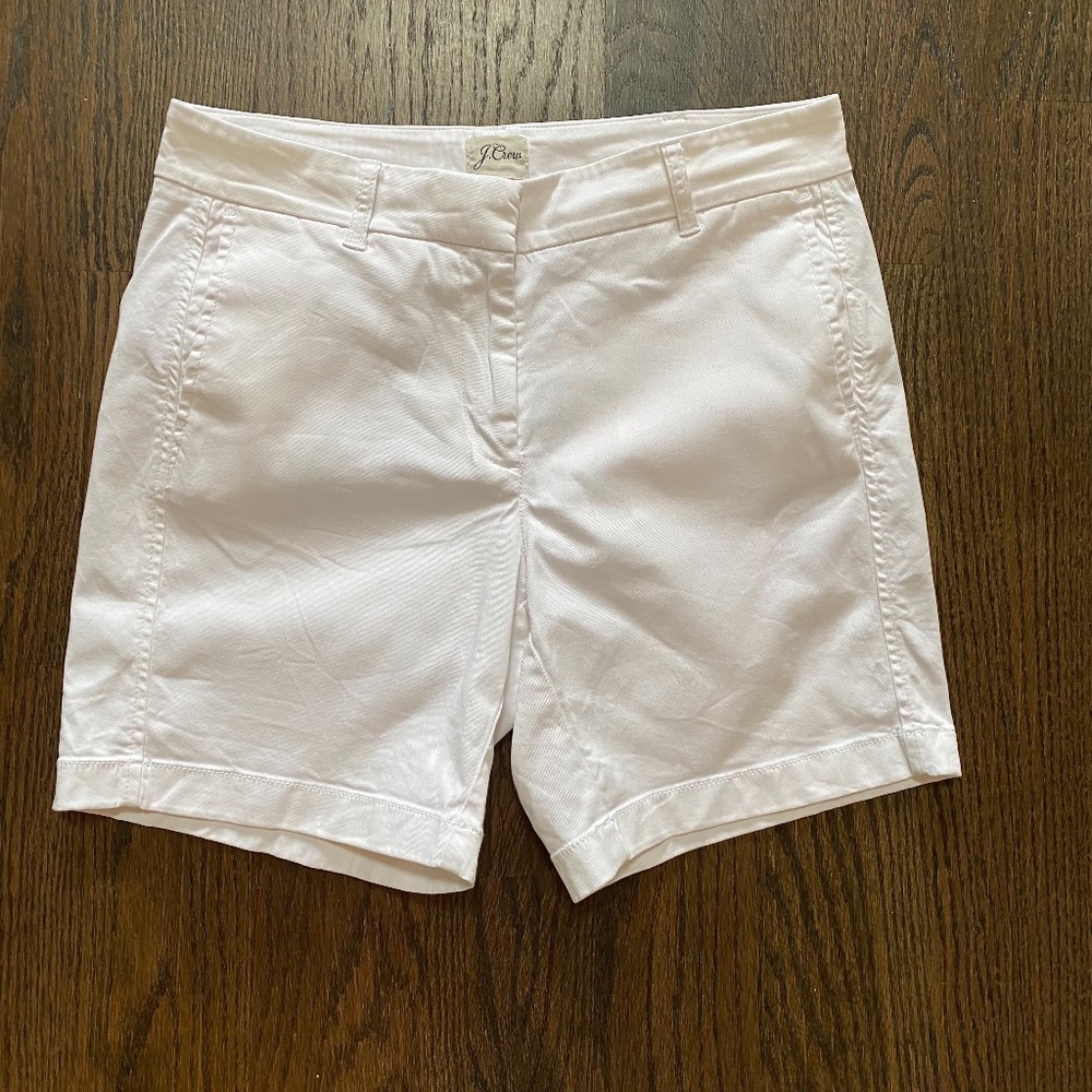(EUC) JCrew White 7” Chino Short – sz 6